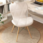 เก้าอี้แต่งหน้า ขาไม้สีบีช เบาะรองนั่ง 2 ชั้น